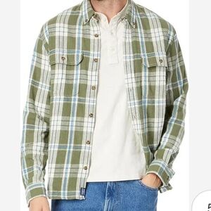 L.L. Bean 1912 Field Flannel Olive Size XXL Shirt, NWT